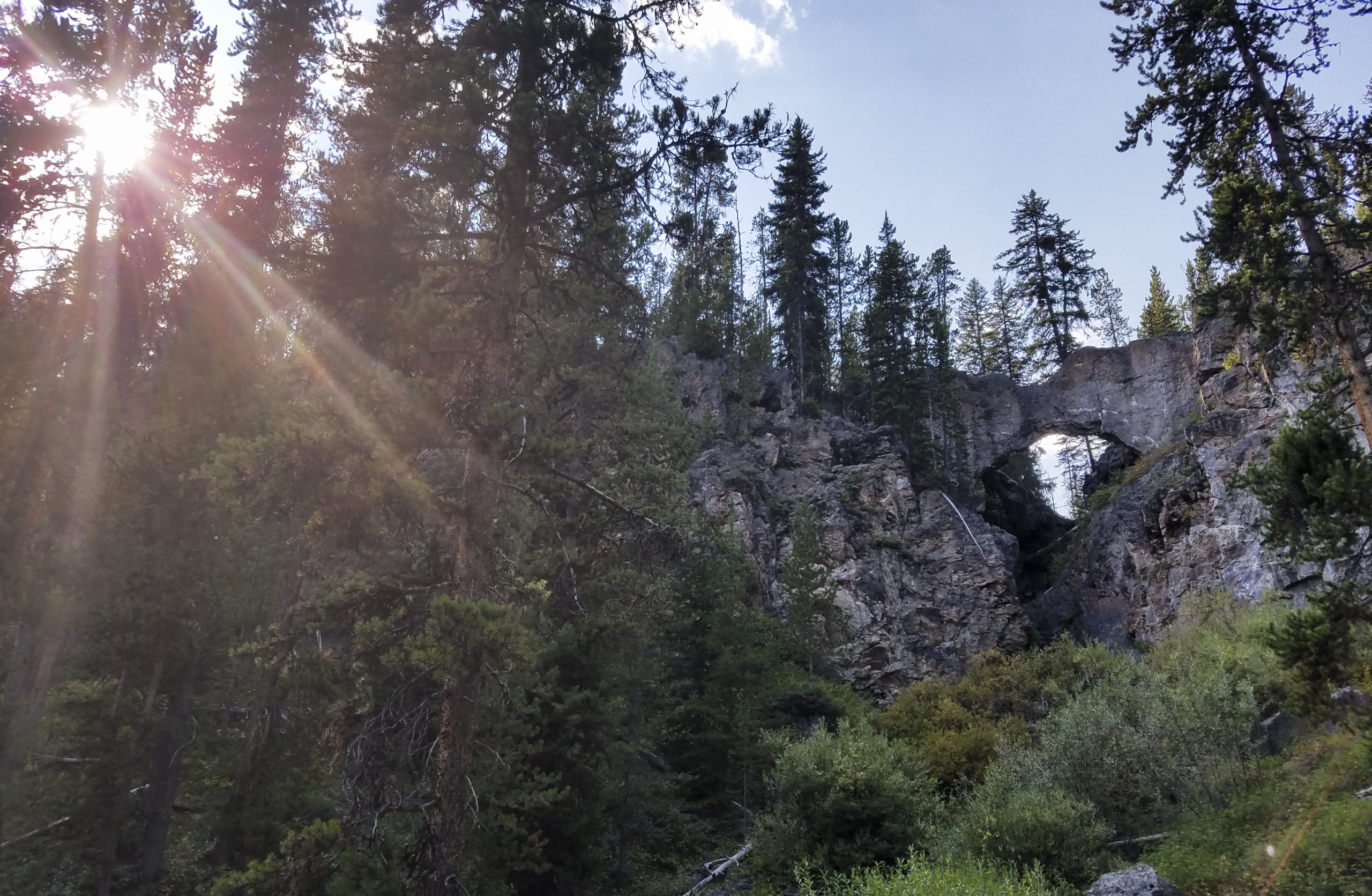 Natural Bridge at Sunset. Tip: This is an easy hike to plan if camping at Bridge Bay campground.